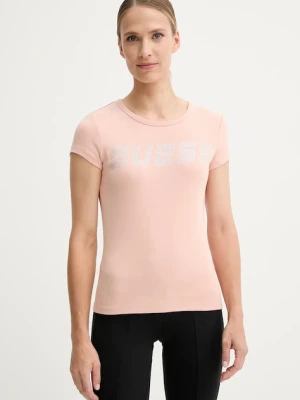 Guess t-shirt KIARA damski kolor pomarańczowy V4BI16 KCIV1