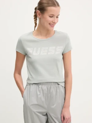 Guess t-shirt KIARA damski kolor zielony V4BI16 KCIV1