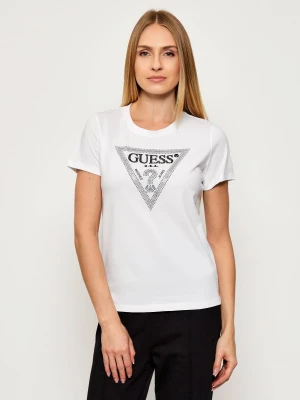 GUESS T-shirt KRYSTAL | Regular Fit biały