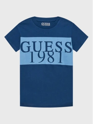 Guess T-Shirt L3GI07 K8HM0 Granatowy Regular Fit