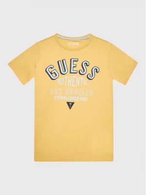 Guess T-Shirt L3RI12 K8HM0 Żółty Regular Fit
