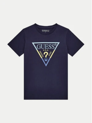 Guess T-Shirt L4YI06 K8HM4 Granatowy Regular Fit