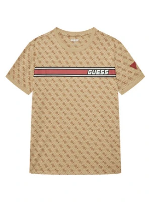 Guess T-Shirt L4YI47 J1314 Beżowy Regular Fit