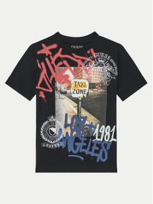 Guess T-Shirt L5RI11 K8HM4 Czarny Regular Fit