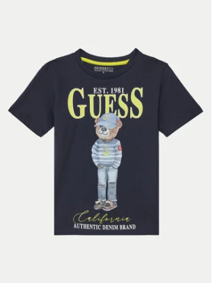 Guess T-Shirt L5RI17 K8HM4 Granatowy Regular Fit