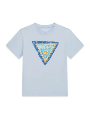 Guess T-Shirt L6GI00 K8HM4 Błękitny Regular Fit