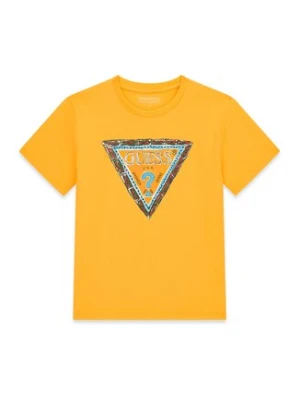 Guess T-Shirt L6GI00 K8HM4 Żółty Regular Fit