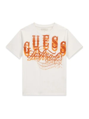 Guess T-Shirt L6GI13 K8HM4 Biały Regular Fit