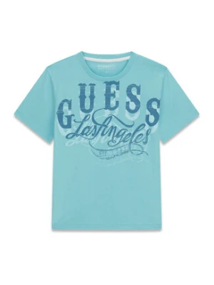 Guess T-Shirt L6GI13 K8HM4 Niebieski jasny Regular Fit