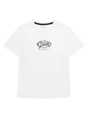 Guess T-Shirt L6RI02 K8HM4 Biały Regular Fit