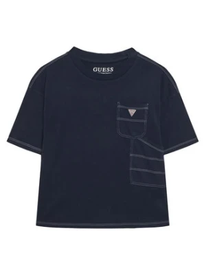 Guess T-Shirt L6RI07 K8HM4 Granatowy Regular Fit