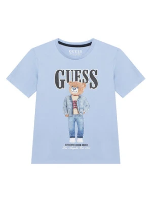 Guess T-Shirt L6RI11 K8HM4 Błękitny Regular Fit