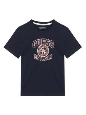 Guess T-Shirt L6RI13 K8HM4 Granatowy Regular Fit