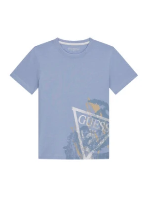 Guess T-Shirt L6RI14 K8HM4 Błękitny Regular Fit