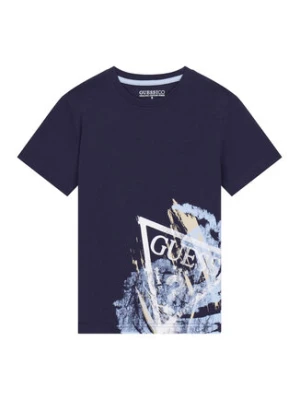 Guess T-Shirt L6RI14 K8HM4 Granatowy Regular Fit