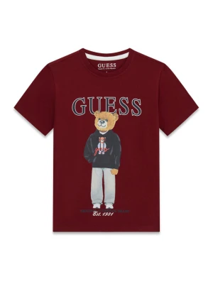 Guess T-Shirt L6YI19 K3750 Bordowy Regular Fit