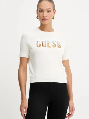 Guess t-shirt LAYLA damski kolor beżowy W5YR25 Z2NQ2