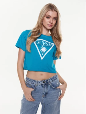 Guess T-Shirt Logo E02I01 JA914 Niebieski Boxy Fit