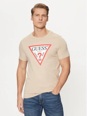 Guess T-Shirt M2YI71 I3Z14 Beżowy Slim Fit