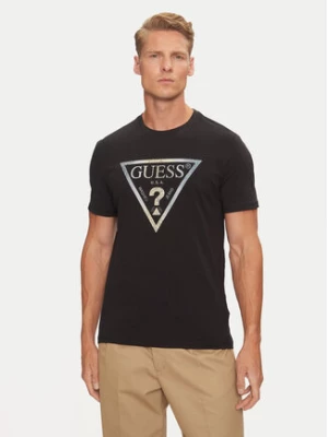 Guess T-Shirt M4BI35 J1314 Czarny Slim Fit