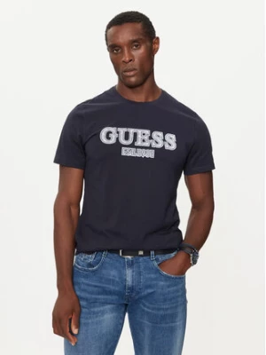 Guess T-Shirt M4BI45 I3Z14 Granatowy Slim Fit