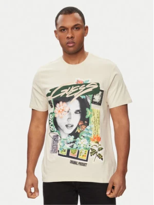 Guess T-Shirt M4GI49 KBW41 Beżowy Slim Fit