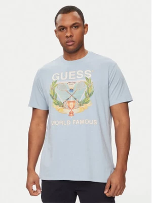 Guess T-Shirt M4GI60 K9RM1 Błękitny Regular Fit