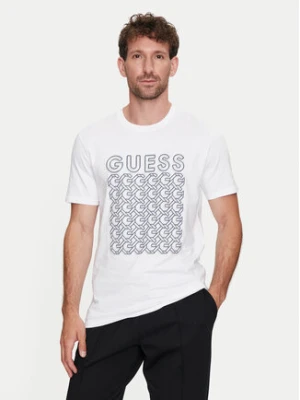 Guess T-Shirt M4YI29 J1314 Biały Slim Fit