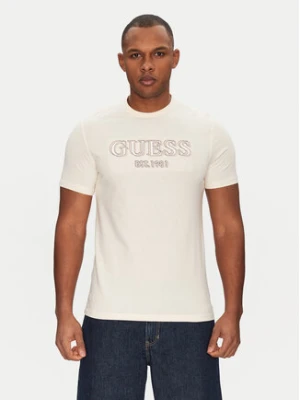 Guess T-Shirt M5GI07 I3Z14 Écru Slim Fit