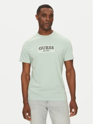 Guess T-Shirt M5GI19 J1314 Zielony Regular Fit