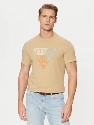 Guess T-Shirt M5RI14 J1314 Beżowy Slim Fit