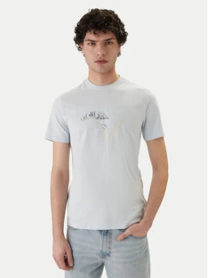 Guess T-Shirt M6GI11 K2992 Błękitny Slim Fit Niebieski jasny