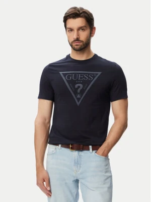 Guess T-Shirt M6YI71 K3745 Granatowy Slim Fit