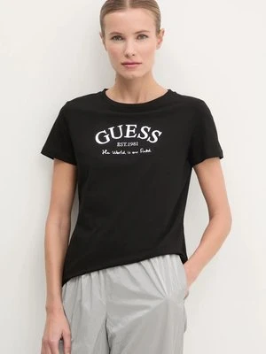 Guess t-shirt MARGOT damski kolor czarny V5RI16 J1314