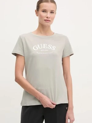 Guess t-shirt MARGOT damski kolor zielony V5RI16 J1314