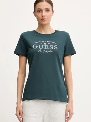 Guess t-shirt MARINA damski kolor niebieski V5YI13 J1314
