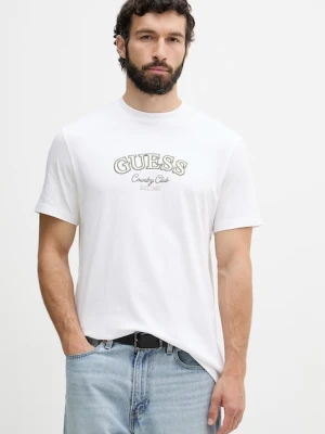 Guess T-shirt męski bawełniany biały