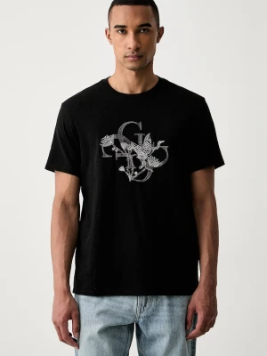 Guess T-shirt męski bawełniany czarny