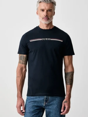 Guess T-shirt męski bawełniany granatowy