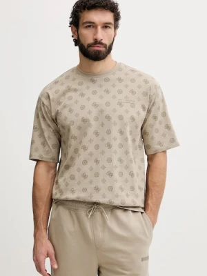 Guess t-shirt męski bawełniany OVIDIO zielony