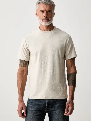 Guess T-shirt męski beżowy