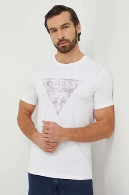 Guess t-shirt męski kolor biały z nadrukiem M4RI29 J1314
