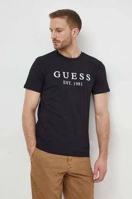 Guess t-shirt męski kolor czarny z nadrukiem U4RI22 K6YW0