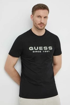 Guess t-shirt męski kolor czarny z nadrukiem M4GI61 J1314