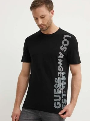 Guess t-shirt męski kolor czarny z nadrukiem M4YI34 J1314