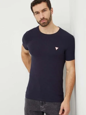Guess t-shirt męski kolor granatowy gładki M2YI24 J1314