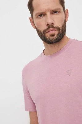 Guess t-shirt HEDLEY męski kolor różowy gładki Z2YI12 JR06K