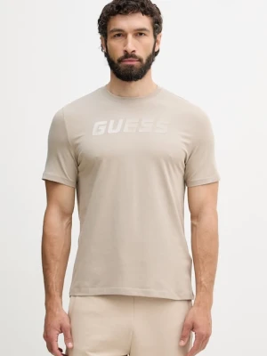 Guess T-shirt męski z bawełną BRUCE