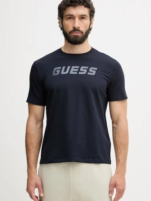 Guess T-shirt męski z bawełną BRUCE