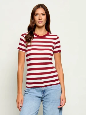 GUESS T-shirt Michela | Slim Fit czerwony